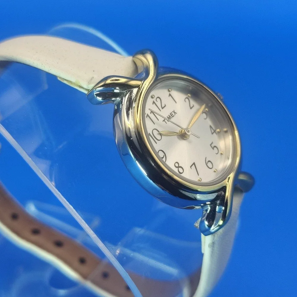 Vintage 2009 Timex Classic Bowtie X Lug 30mm Women's Quartz Dress Watch Restored